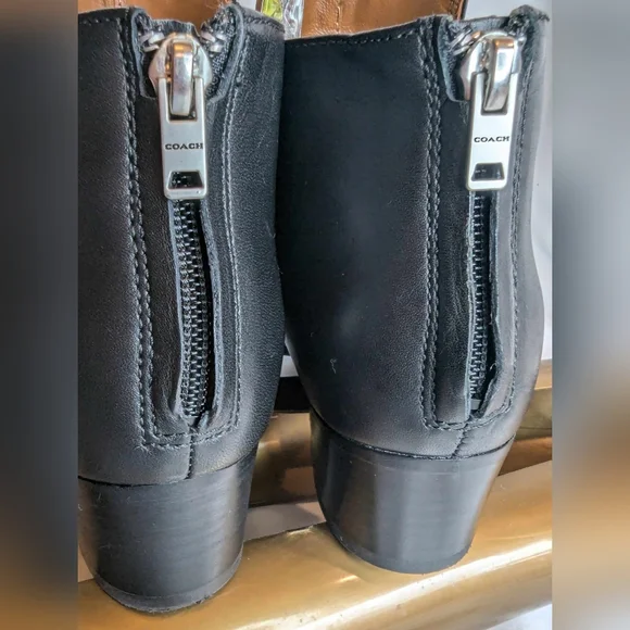 Genuine Coach Chandler bootie all leather size 5 - Picture 3 of 11